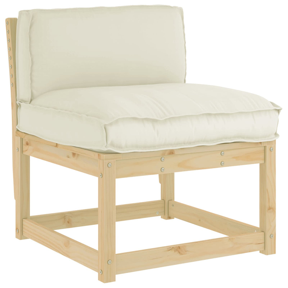Vidaxl coussin crème 80 x 40 x 12 cm tissu oxford
