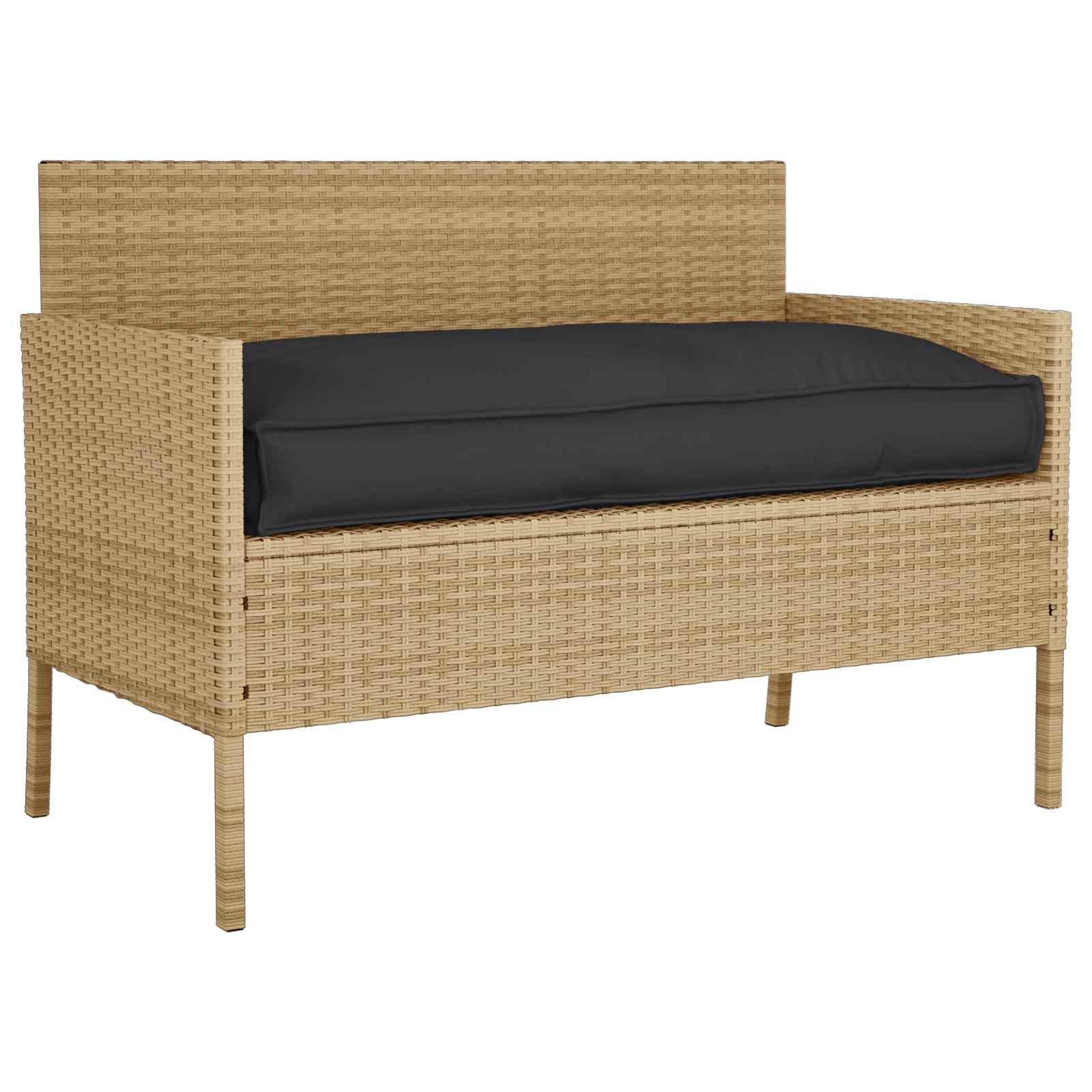 Vidaxx coussin noir 120 x 60 x 12 cm tissu oxford