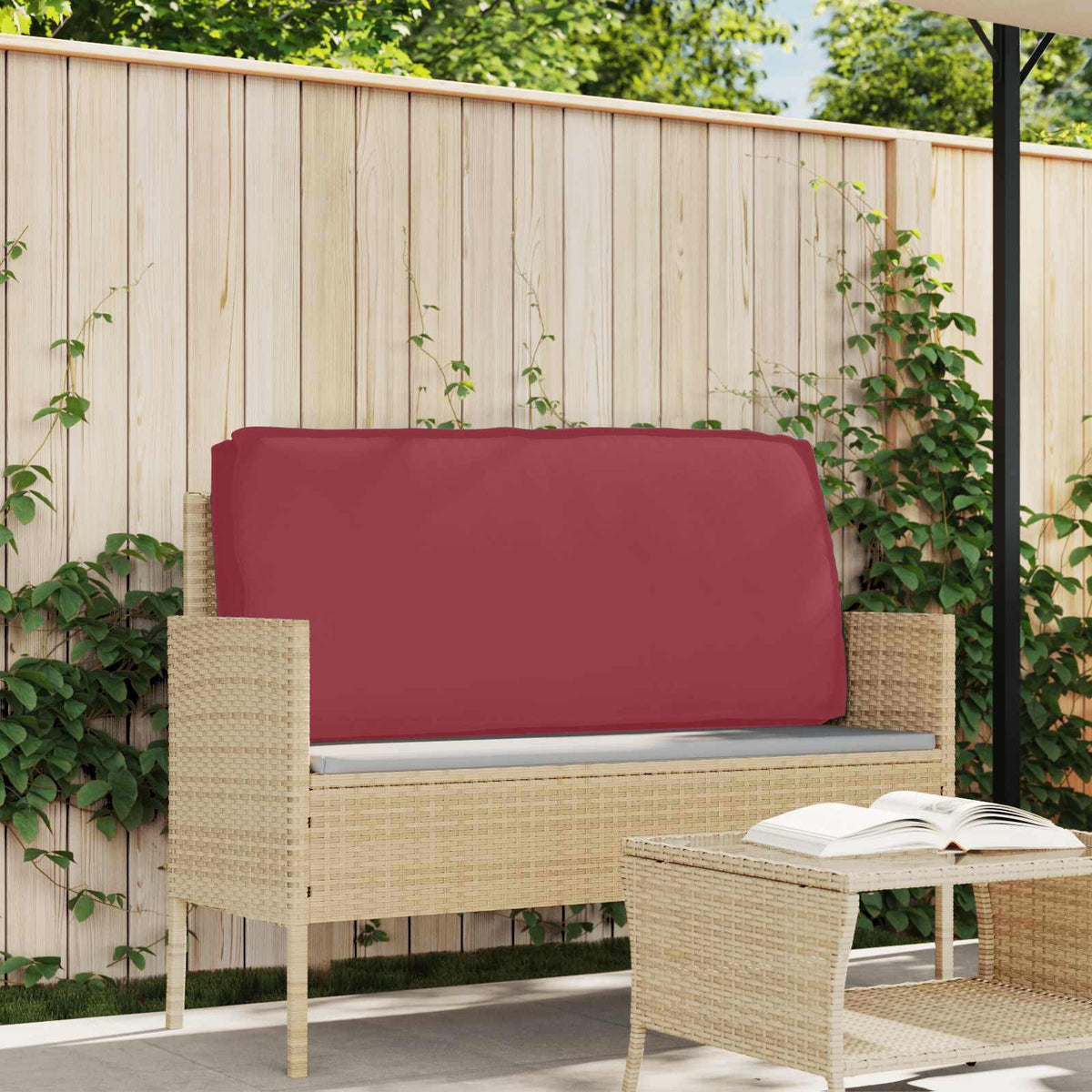 Vidaxxl coussin vin rouge 80 x 80 x 52 cm tissu oxford