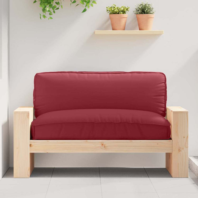 Vidaxxl coussin vin rouge 120 x 80 x 12 cm tissu oxford