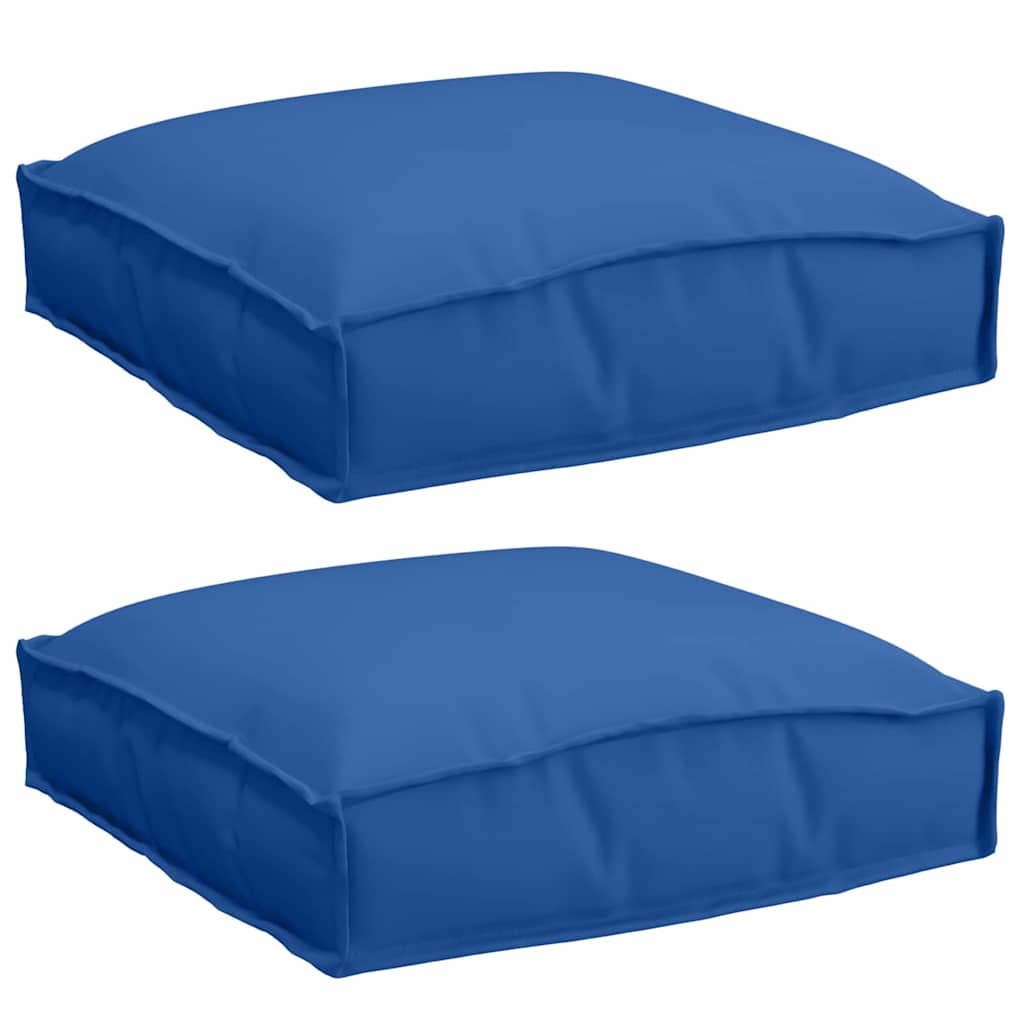 Vidaxxl coussin 2 pcs bleu royal 40 x 40 x 8 cm tissu oxford