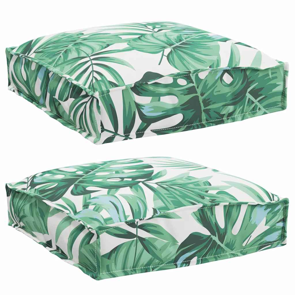 Vidaxl drap de coussin 2 pcs motif feuille 40 x 40 x 8 cm tissu oxford