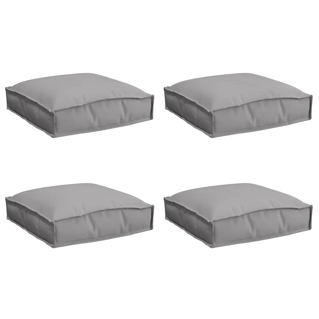 Vidaxl coussin 4 pcs gris 40 x 40 x 8 cm tissu oxford