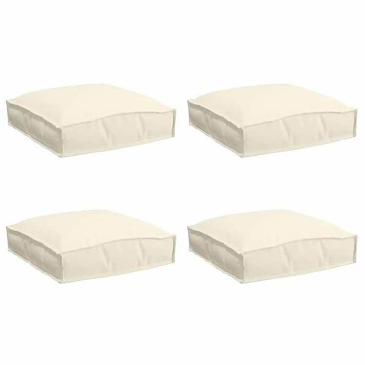 Vidaxl coussin 4 pcs crème 40 x 40 x 8 cm tissu oxford