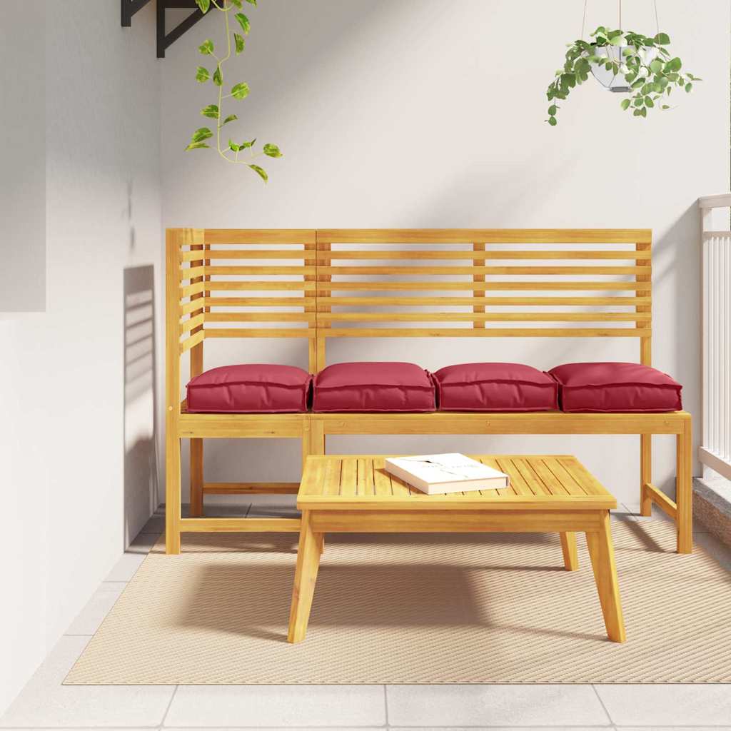 Vidaxxl coussin 4 pcs vin rouge 40 x 40 x 8 cm tissu oxford