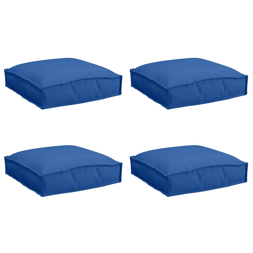 VidaXL coussin 4 pcs bleu royal 40 x 40 x 8 cm tissu oxford