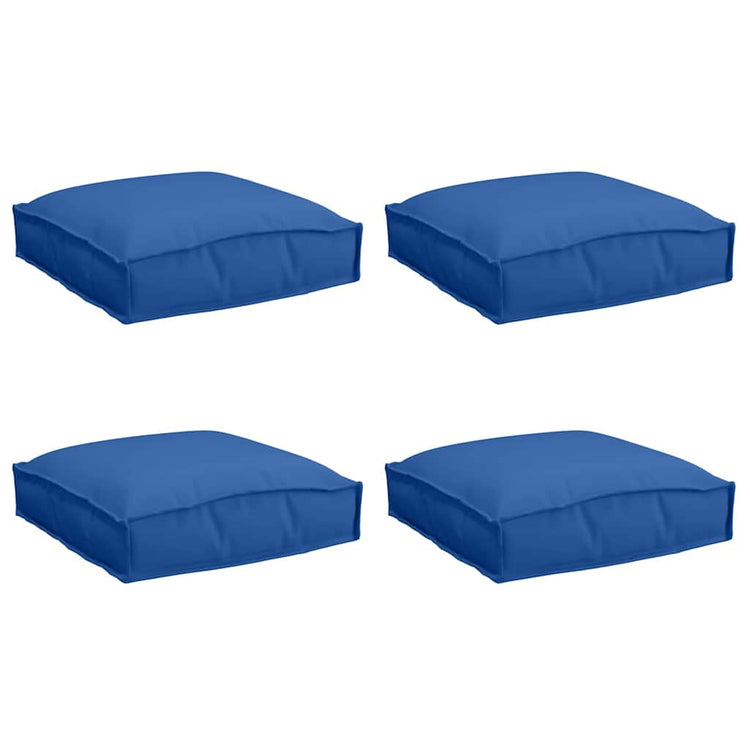 VidaXL coussin 4 pcs bleu royal 40 x 40 x 8 cm tissu oxford