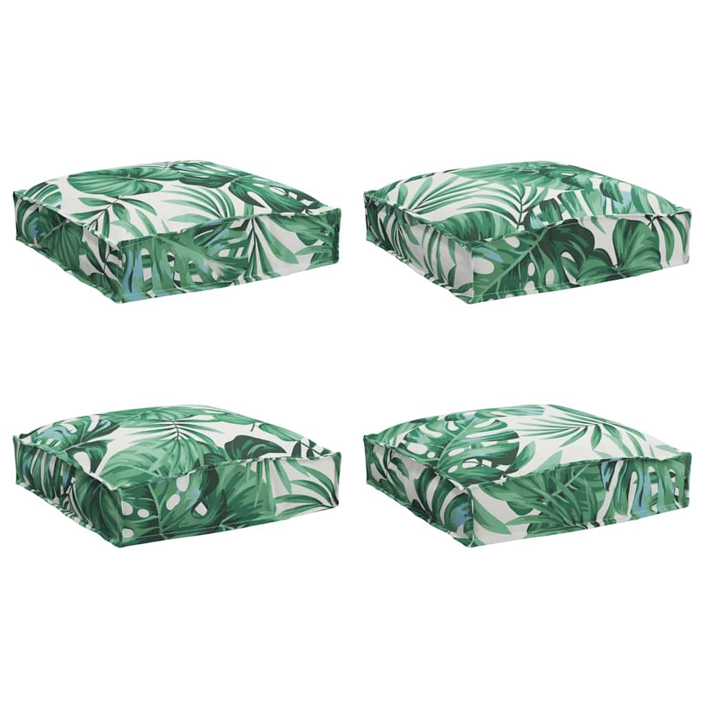 Vidaxl drap de coussin 4 pcs motif feuille 40 x 40 x 8 cm tissu oxford