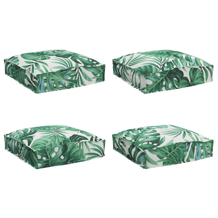 Vidaxl drap de coussin 4 pcs motif feuille 40 x 40 x 8 cm tissu oxford