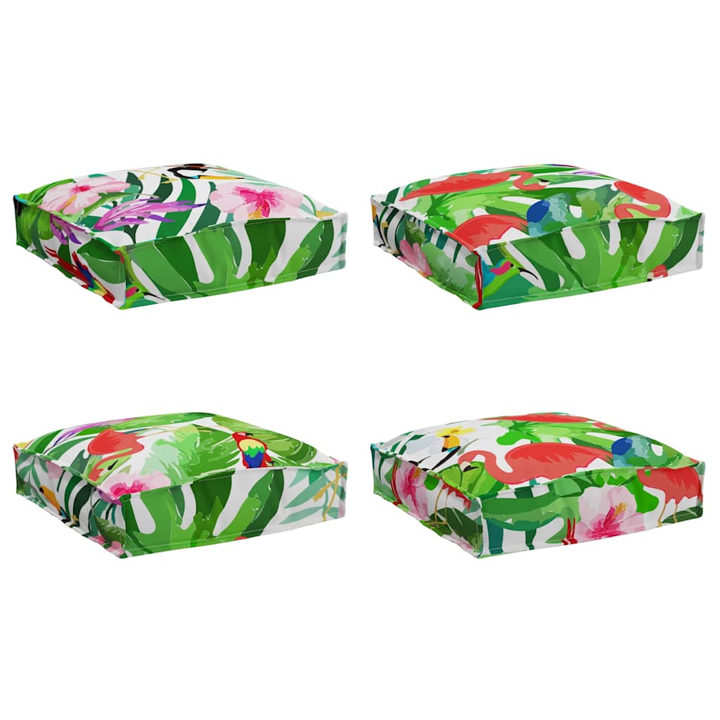 Vidaxx coussin fleurs 4 pcs multicolore 40 x 40 x 8 cm tissu oxford