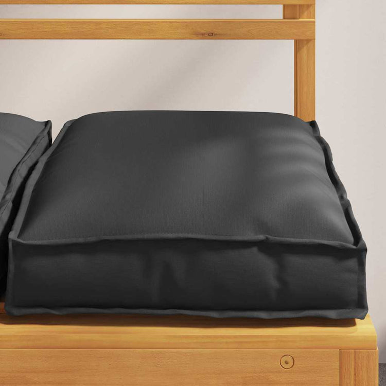 Vidaxl coussin 6 pcs noir 40 x 40 x 8 cm tissu oxford
