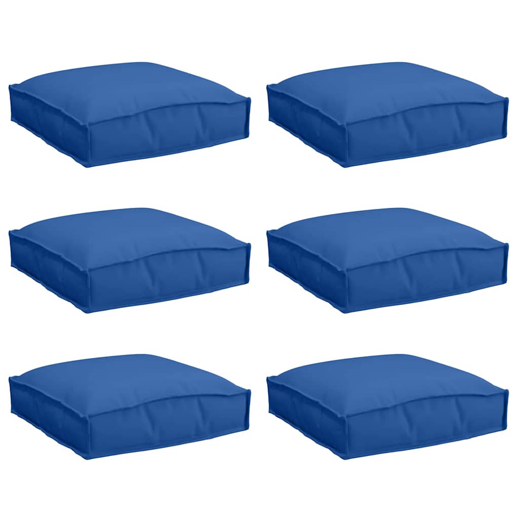 Vidaxxl coussin 6 pcs bleu royal 40 x 40 x 8 cm tissu oxford