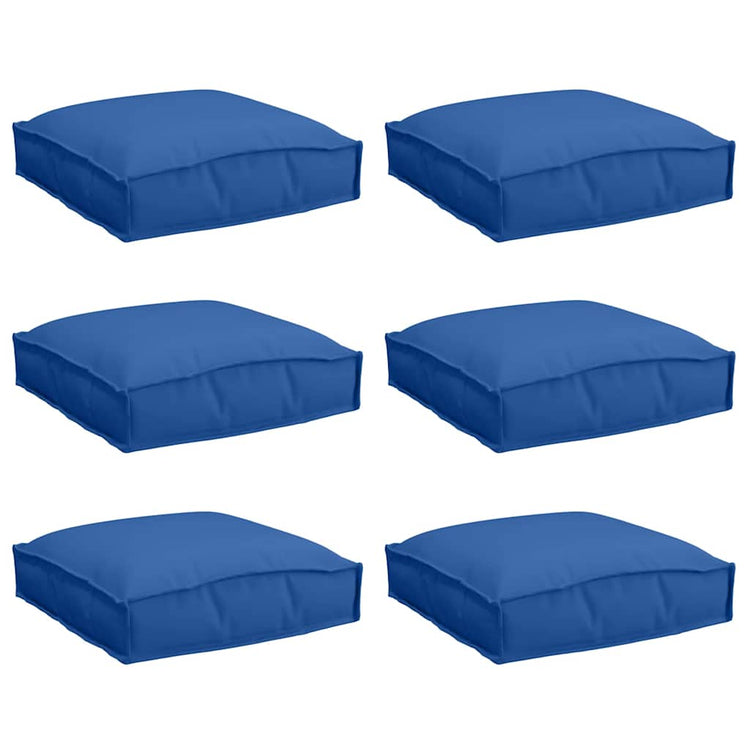 Vidaxxl coussin 6 pcs bleu royal 40 x 40 x 8 cm tissu oxford