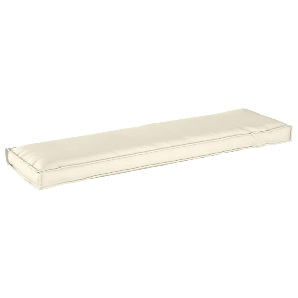 Vidaxl coussin crème 140 x 40 x 8 cm tissu oxford