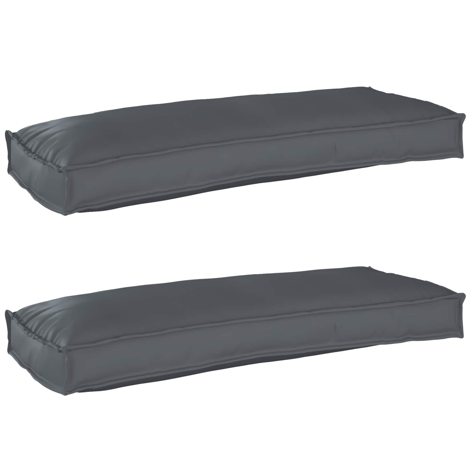 VidaXL ensemble de coussins de palette 2 pcs anthracite 100 x 40 x 8 cm tissu oxford