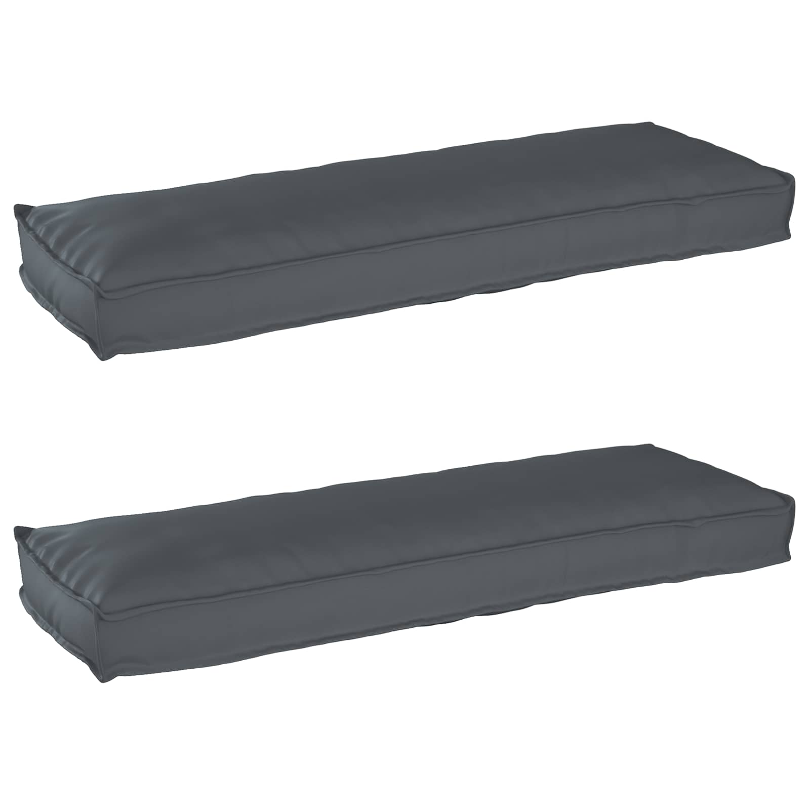 VidaXL ensemble de coussins de palette 2 pcs anthracite 120 x 40 x 8 cm tissu oxford