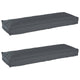 VidaXL ensemble de coussins de palette 2 pcs anthracite 120 x 40 x 8 cm tissu oxford