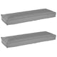 VidaXL ensemble de coussins de palette 2 pcs gris 120 x 40 x 8 cm tissu oxford