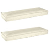 VidaXL ensemble de coussins de palette 2 pcs crème 120 x 40 x 8 cm tissu oxford