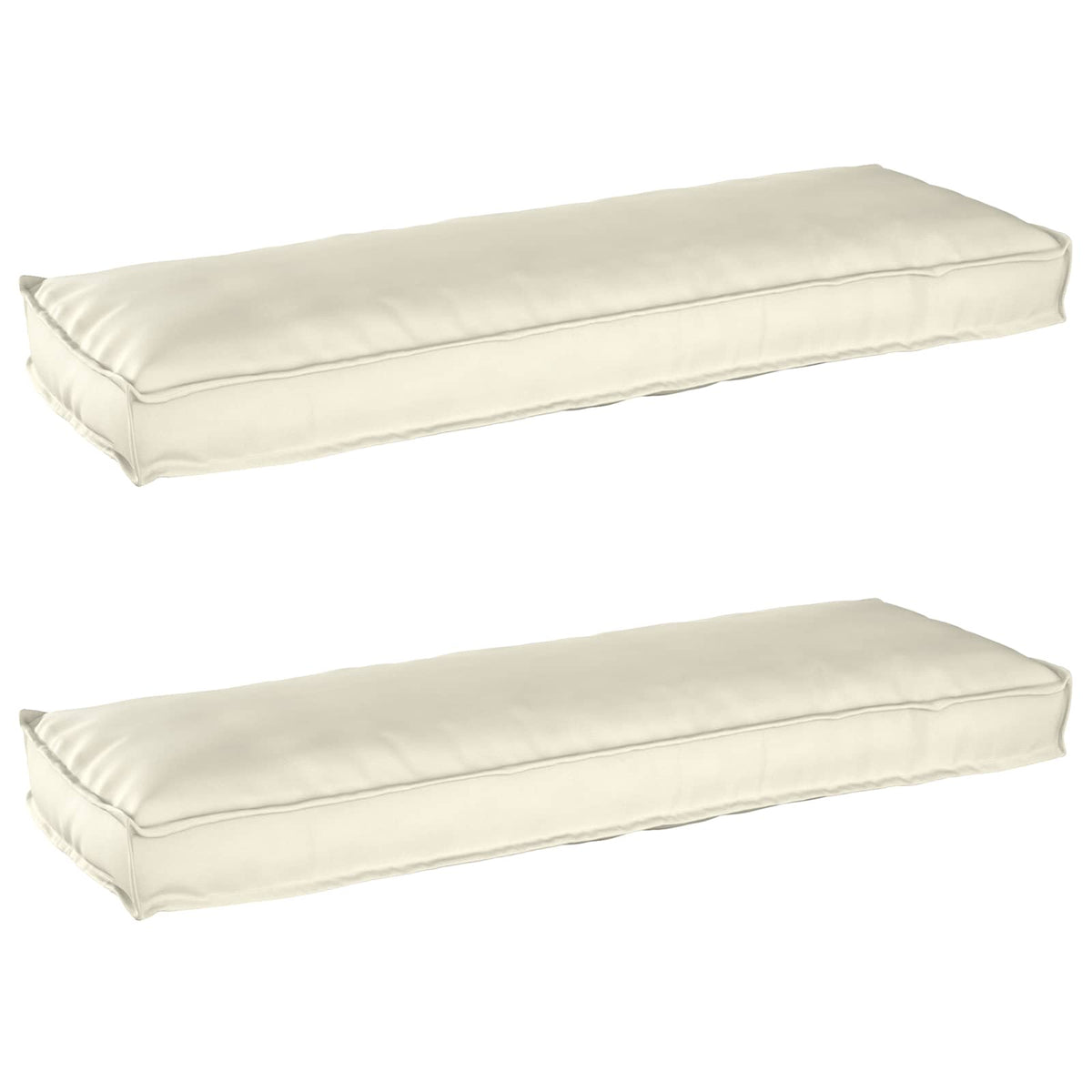 VidaXL ensemble de coussins de palette 2 pcs crème 120 x 40 x 8 cm tissu oxford