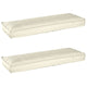 VidaXL ensemble de coussins de palette 2 pcs crème 120 x 40 x 8 cm tissu oxford