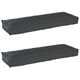 VidaXL ensemble de coussins de palette 2 pcs noir 120 x 40 x 8 cm tissu oxford