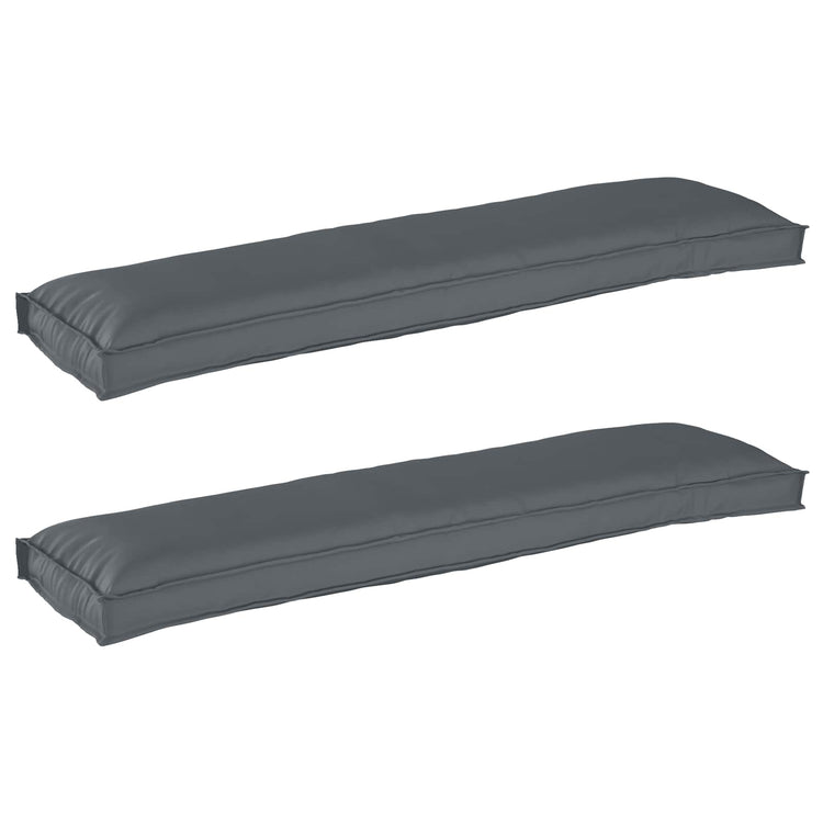 VidaXL ensemble de coussins de palette 2 pcs anthracite 150 x 40 x 8 cm tissu oxford
