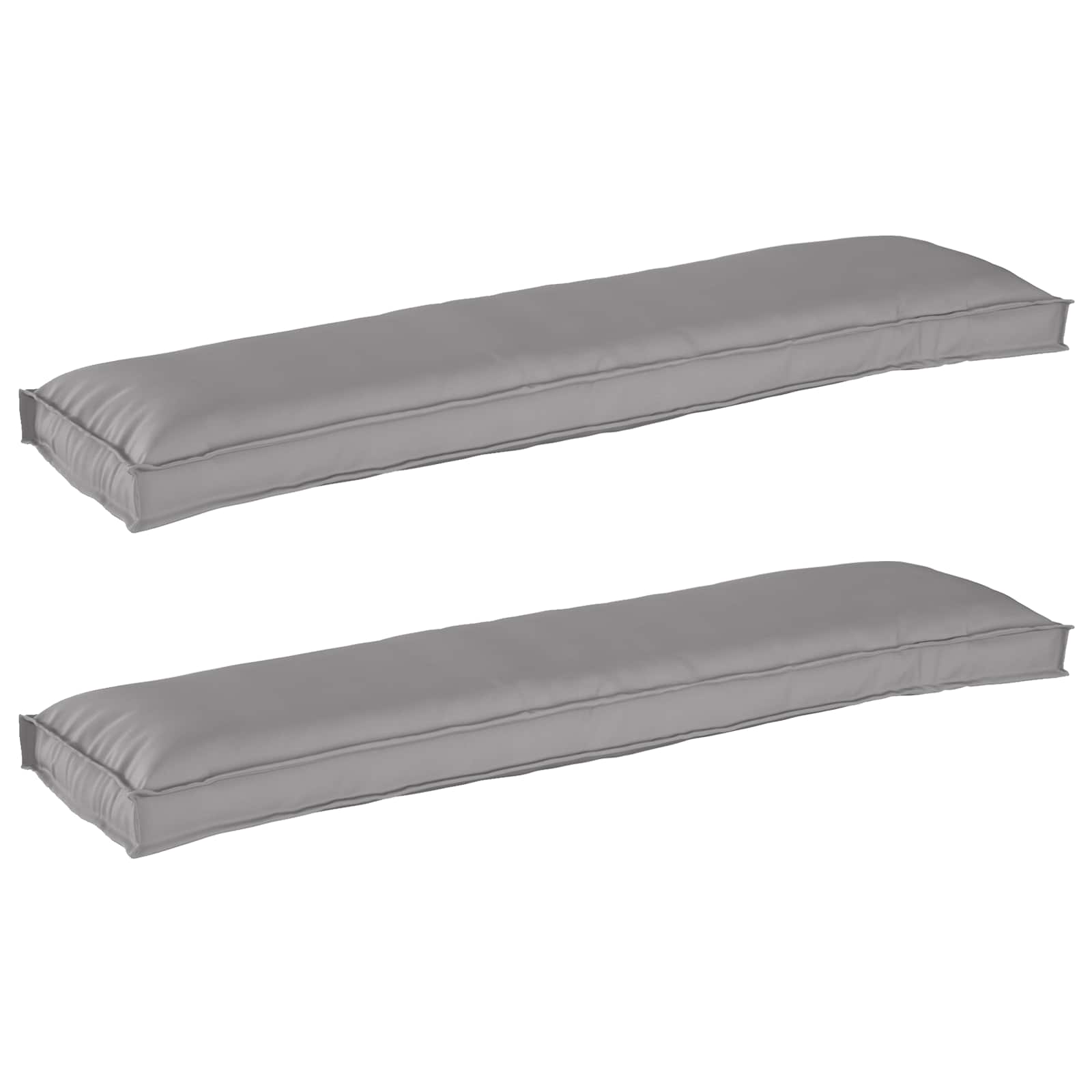VidaXL ensemble de coussins de palette 2 pcs gris 150 x 40 x 8 cm tissu oxford