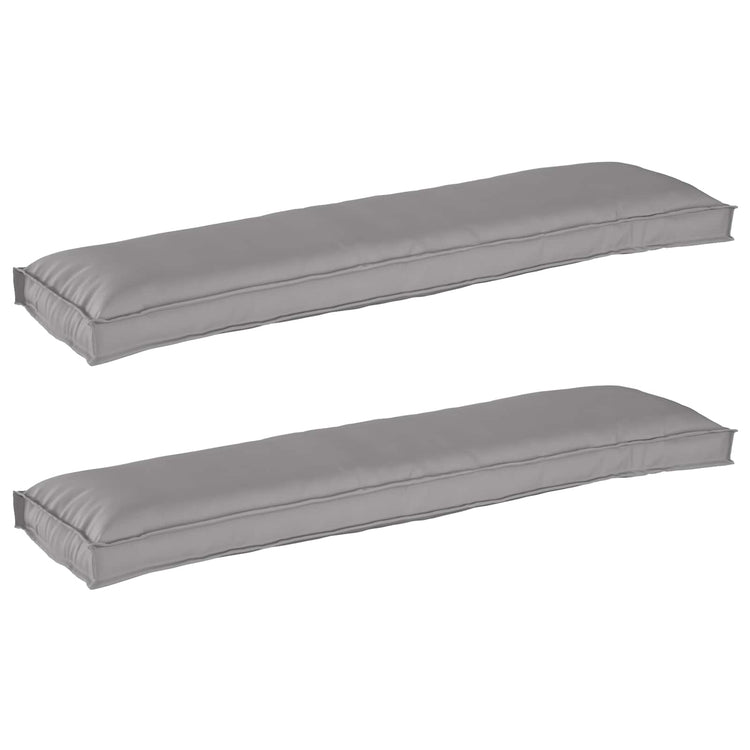 VidaXL ensemble de coussins de palette 2 pcs gris 150 x 40 x 8 cm tissu oxford