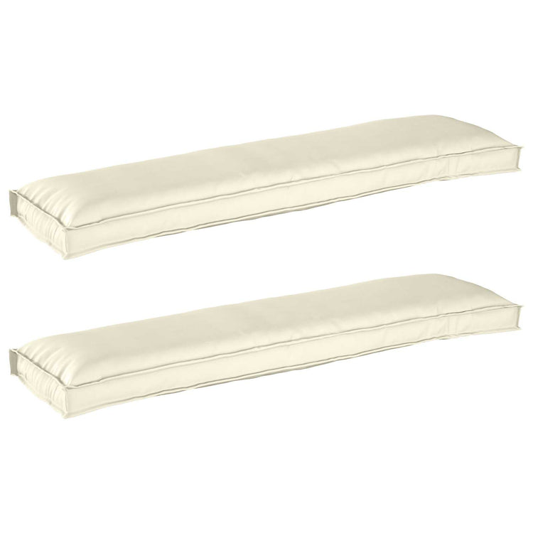 VidaXL ensemble de coussins de palette 2 pcs crème 150 x 40 x 8 cm tissu oxford
