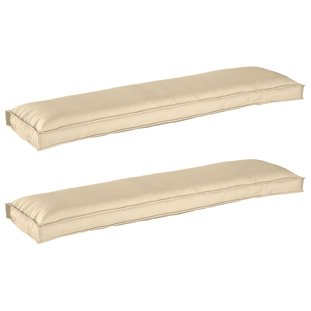 VidaXL ensemble de coussins de palette 2 pcs beige 150 x 40 x 8 cm tissu oxford