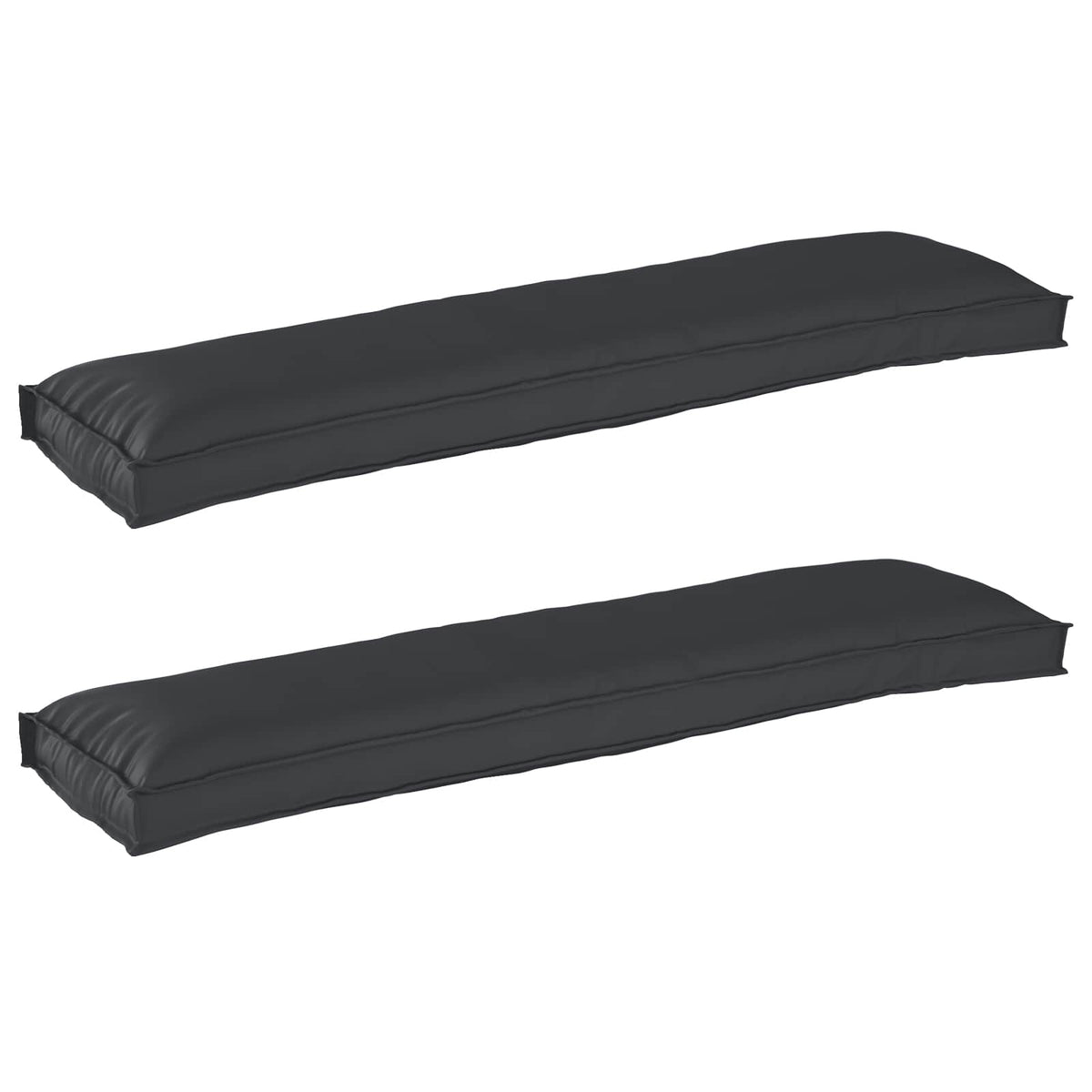 VidaXL ensemble de coussins de palette 2 pcs noir 150 x 40 x 8 cm tissu oxford