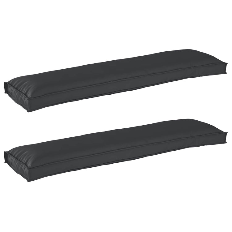 VidaXL ensemble de coussins de palette 2 pcs noir 150 x 40 x 8 cm tissu oxford