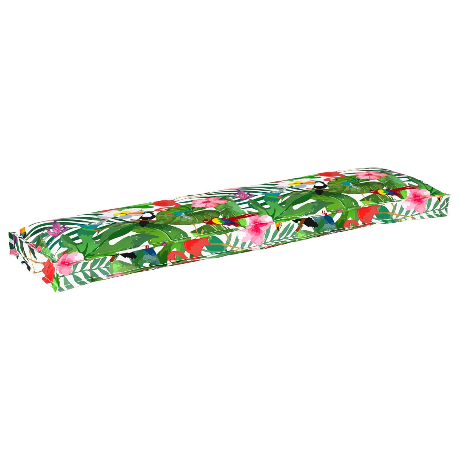 VidaXL ensemble de coussins de palette 2 pcs jungle tropicale 150 x 40 x 8 cm