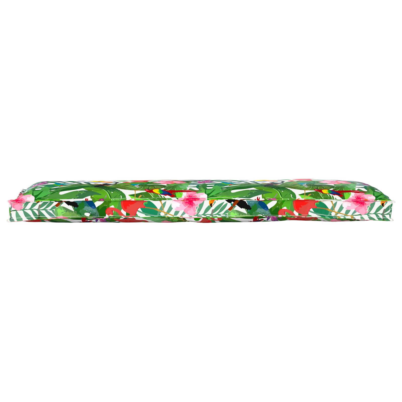 VidaXL ensemble de coussins de palette 2 pcs jungle tropicale 150 x 40 x 8 cm