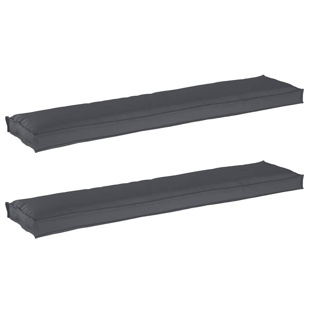 VidaXL ensemble de coussins de palette 2 pcs anthracite 180 x 40 x 8 cm tissu oxford
