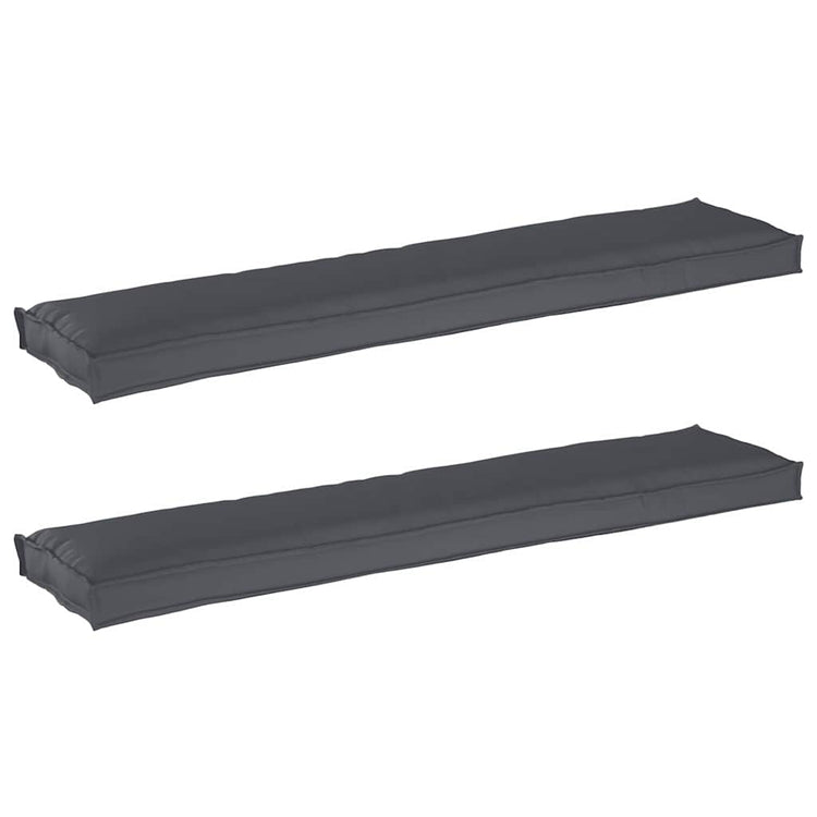 VidaXL ensemble de coussins de palette 2 pcs anthracite 180 x 40 x 8 cm tissu oxford