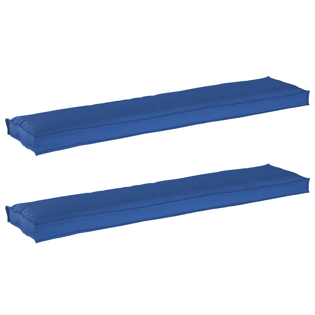 VidaXL ensemble de coussins de palette 2 pcs bleu royal 180 x 40 x 8 cm