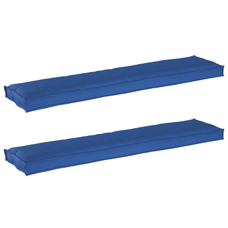 VidaXL ensemble de coussins de palette 2 pcs bleu royal 180 x 40 x 8 cm