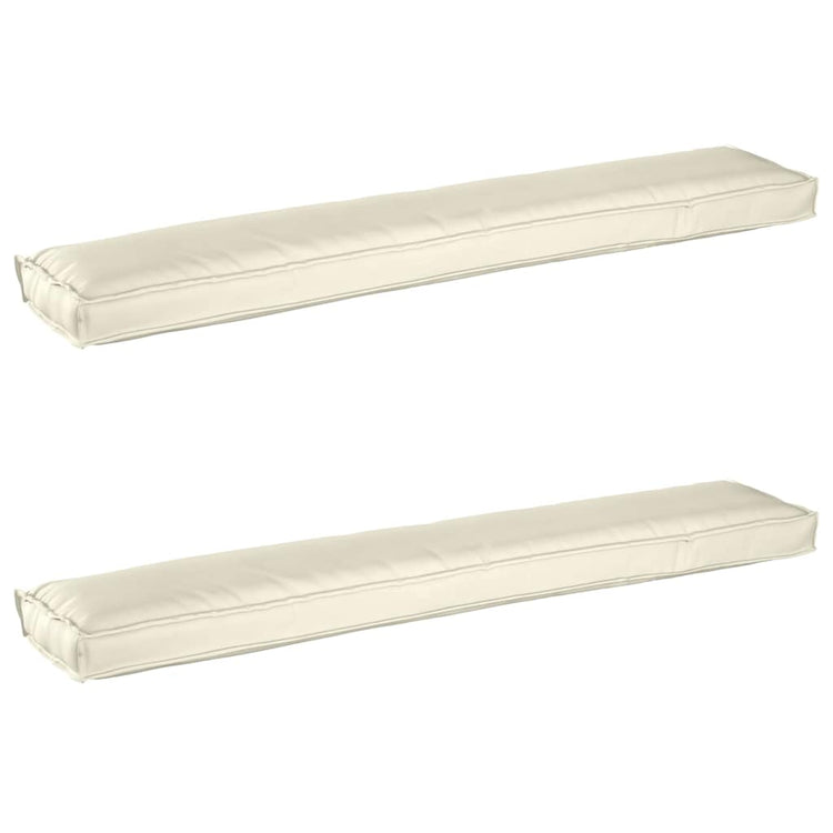 VidaXL ensemble de coussins de palette 2 pcs crème 200 x 40 x 8 cm tissu oxford