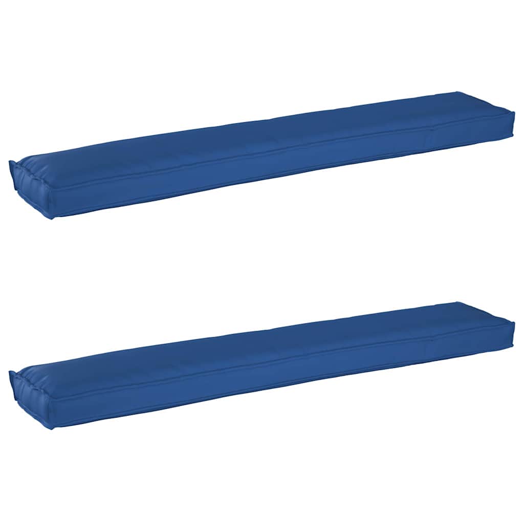 VidaXL ensemble de coussins de palette 2 pcs bleu royal 200 x 40 x 8 cm