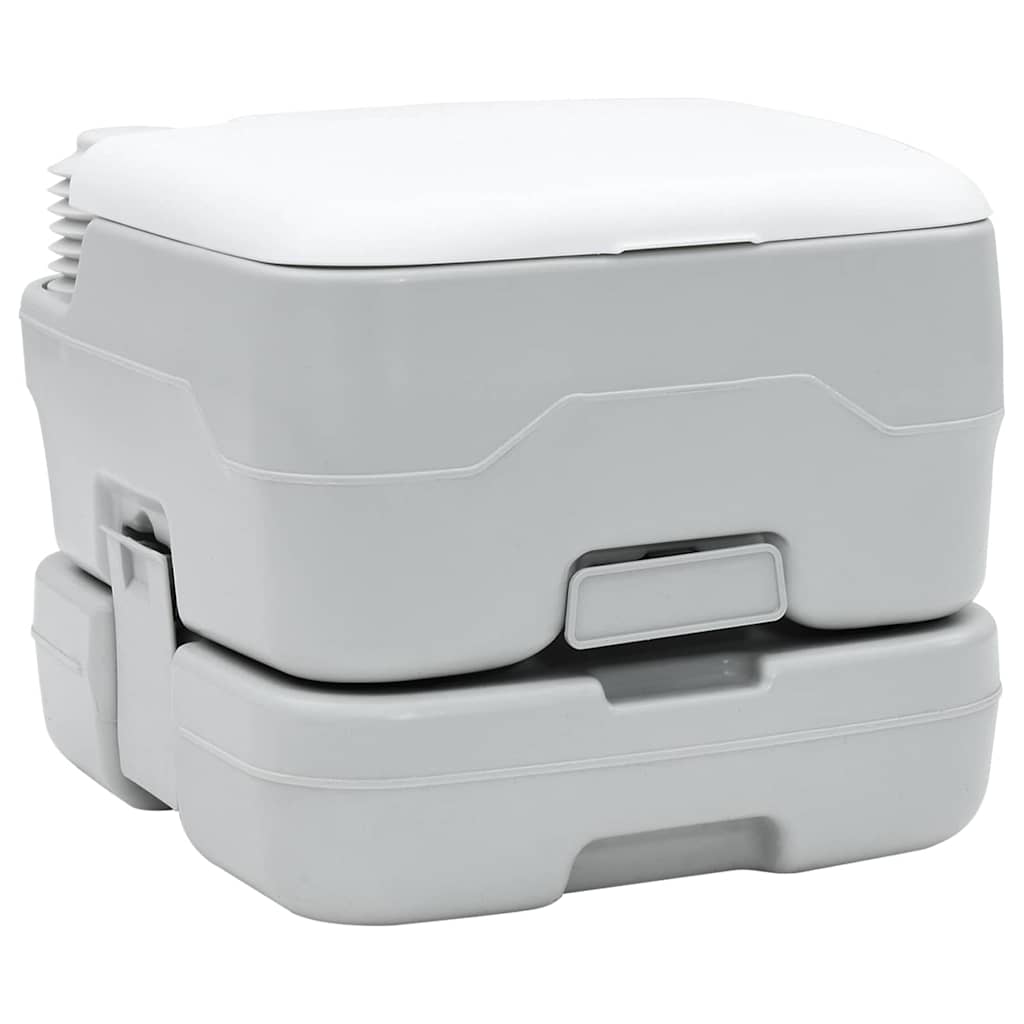 VidaXL toilettes de camping gris et blanc 41,5 x 36,5 x 30 cm polyéthylène