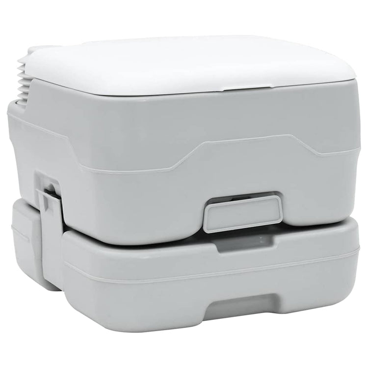 VidaXL toilettes de camping gris et blanc 41,5 x 36,5 x 30 cm polyéthylène