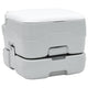 VidaXL toilettes de camping gris et blanc 41,5 x 36,5 x 30 cm polyéthylène