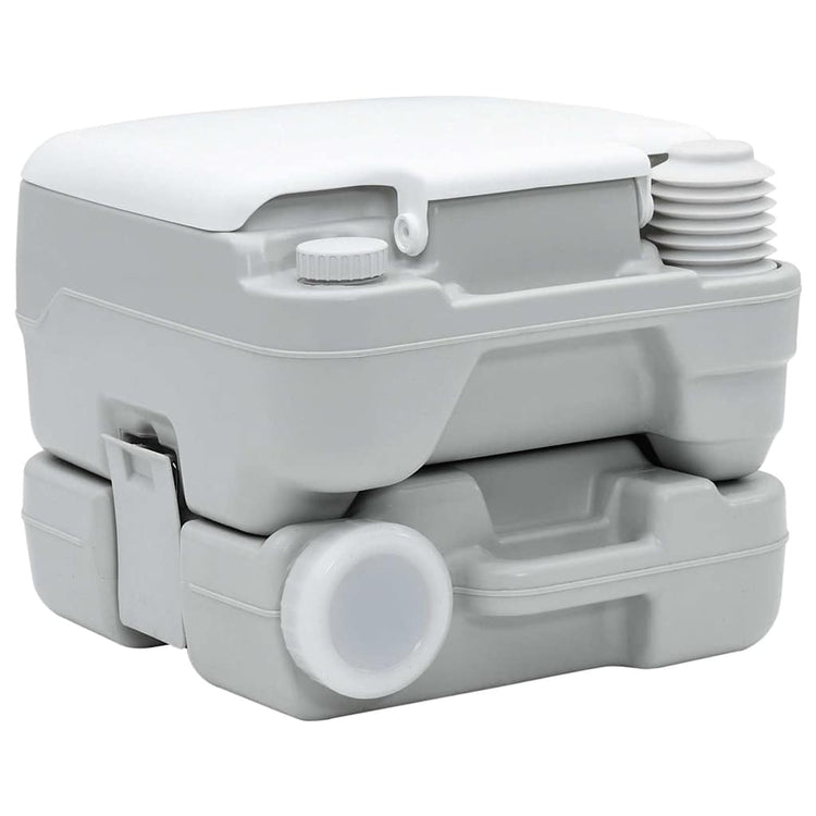 VidaXL toilettes de camping gris et blanc 41,5 x 36,5 x 30 cm polyéthylène