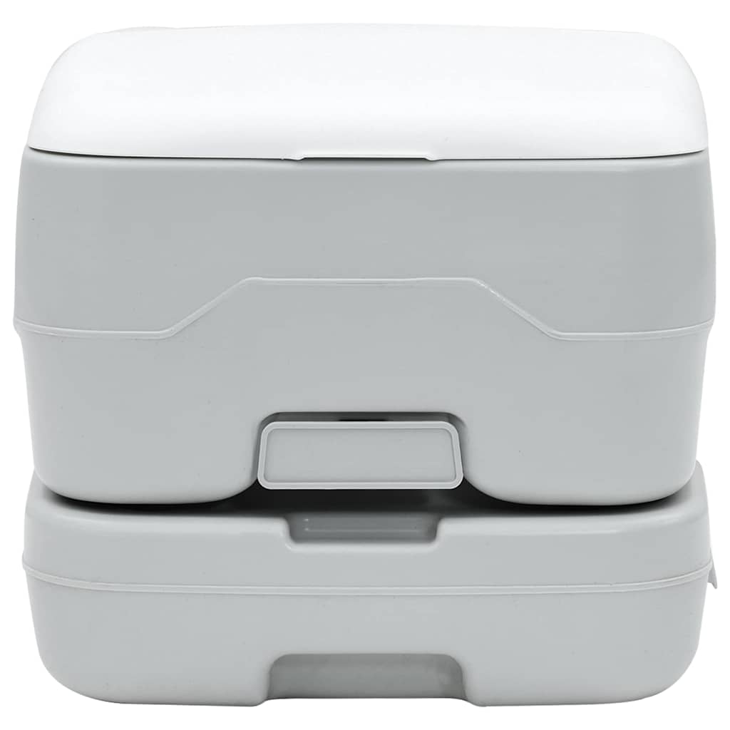 VidaXL toilettes de camping gris et blanc 41,5 x 36,5 x 30 cm polyéthylène