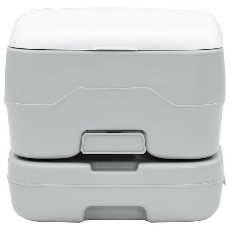 VidaXL toilettes de camping gris et blanc 41,5 x 36,5 x 30 cm polyéthylène