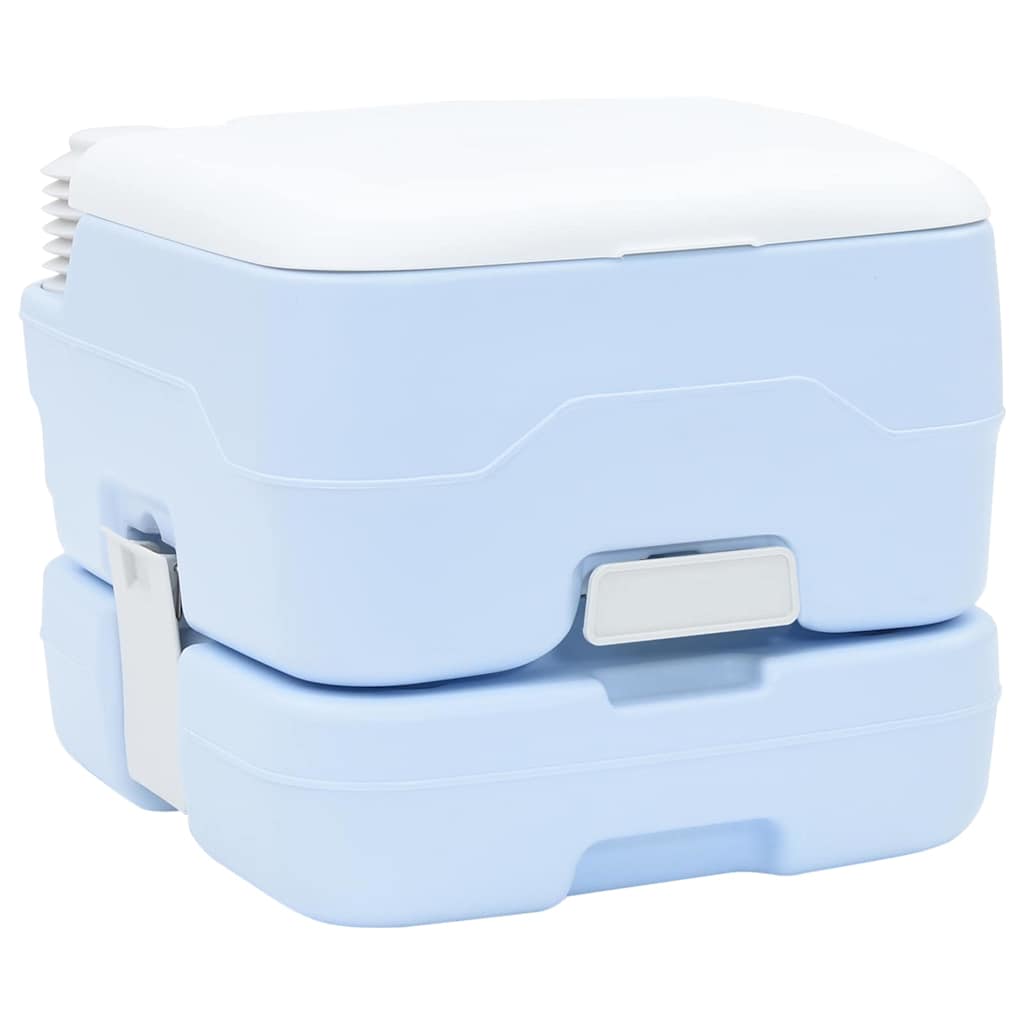 Vidaxl toilettes de camping bleu clair et blanc 41,5 x 36,5 x 30 cm polyéthylène