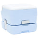 Vidaxl toilettes de camping bleu clair et blanc 41,5 x 36,5 x 30 cm polyéthylène