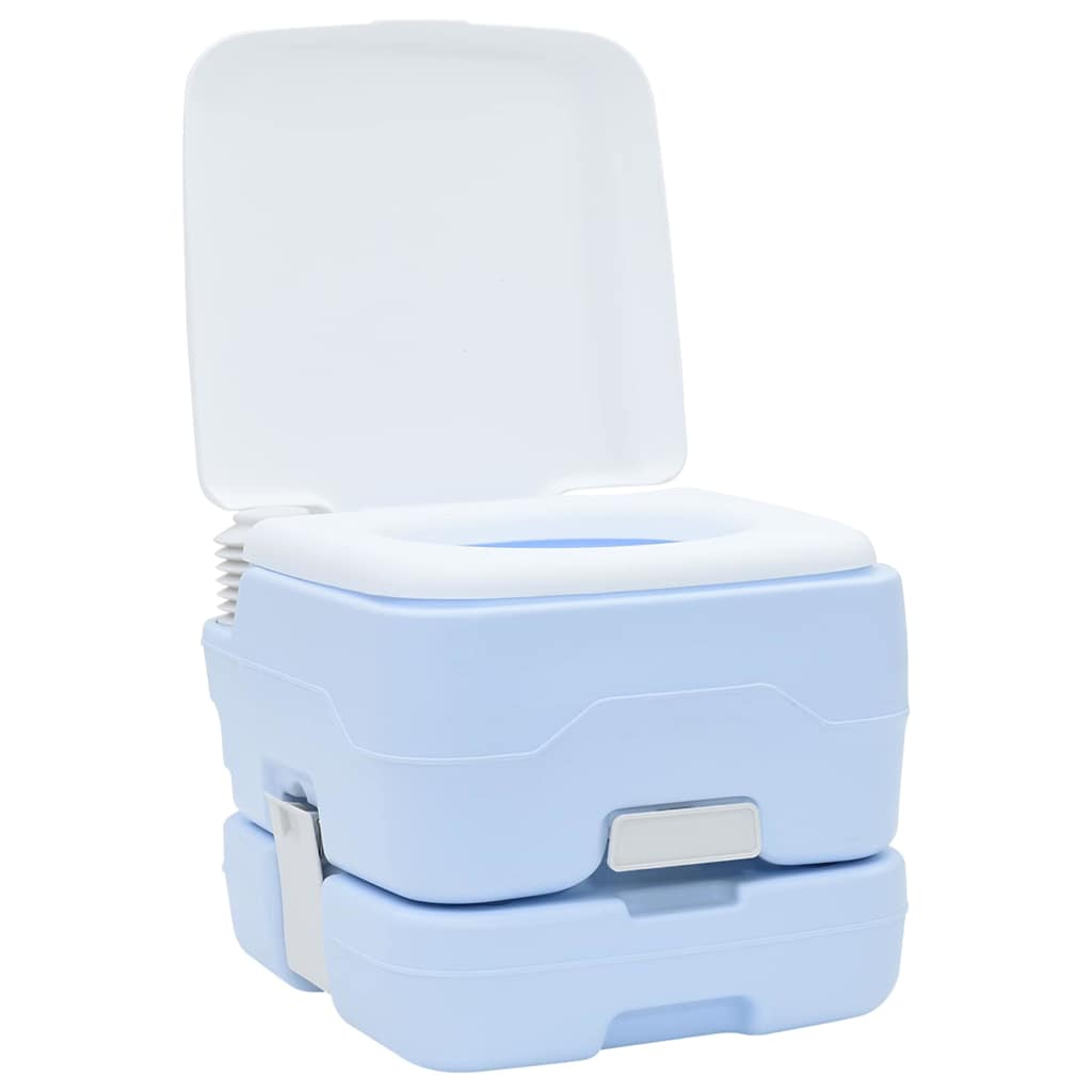 Vidaxl toilettes de camping bleu clair et blanc 41,5 x 36,5 x 30 cm polyéthylène